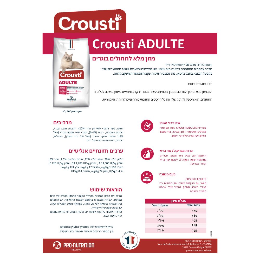 קרוסטי חתול ורוד בשר 10 ק"ג – תמונה 2