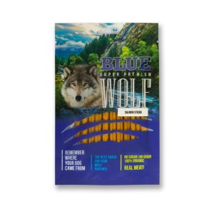BLUE WOLF חטיף פרימיום לכלב – מקלוני סלומון טבולים בשמן זית