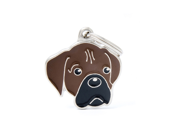 תג BOXER BLACK AND BROWN-MF34