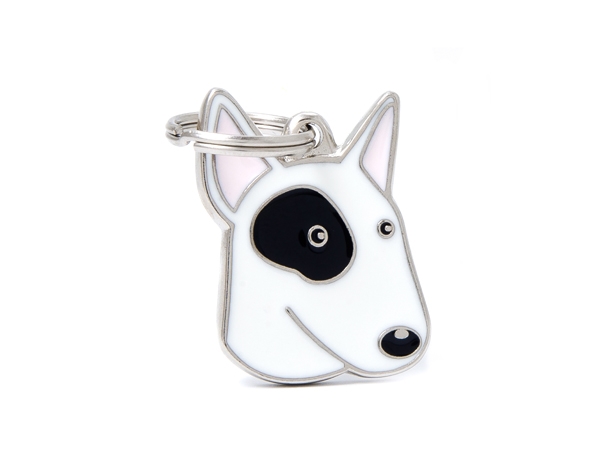 תג BULL TERRIER WHITE-MF21