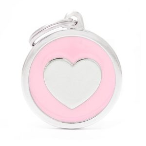 קלאסיק לב בעיגול ורוד CH17