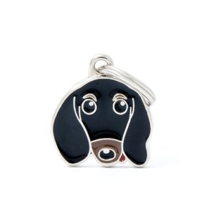 תג DACHSHUND BLACK-MF19