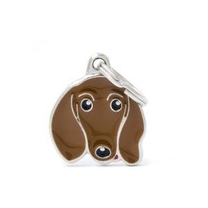 תג DACHSHUND BROWN-MF19