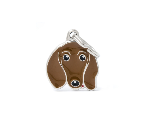 תג DACHSHUND BROWN-MF19