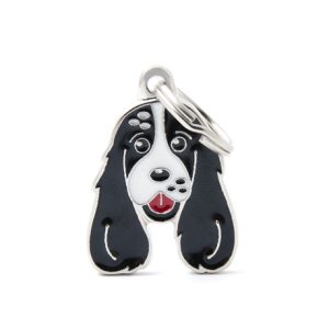 תג COCKER WHITE AND BLACK-MF12