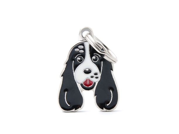 תג COCKER WHITE AND BLACK-MF12