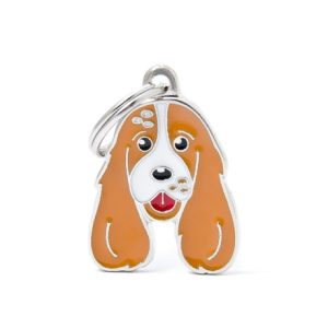 תג COCKER WHITE AND BROWN-MF12