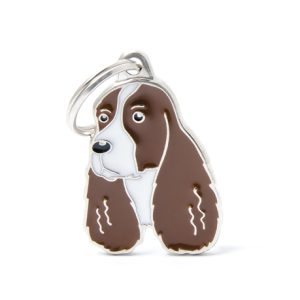 תג SPRINGER SPANIEL BROWN AND WHITE-MF87