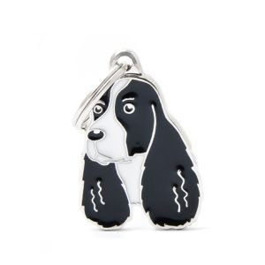 תג SPRINGER SPANIEL BLACK AND WHITE-MF87