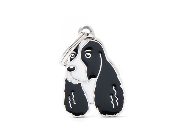 תג SPRINGER SPANIEL BLACK AND WHITE-MF87