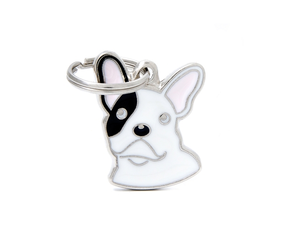 תג FRENCH BULLDOG WHITE-MF24