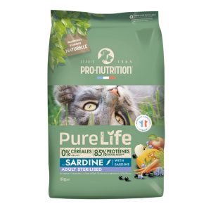 פיור לייף חתול מעוקרים סרדינים 8 ק"ג